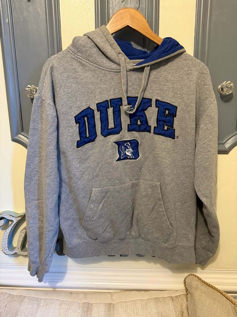 Stadium Athletics Duke Blue Devils Hoodie Size L Gray